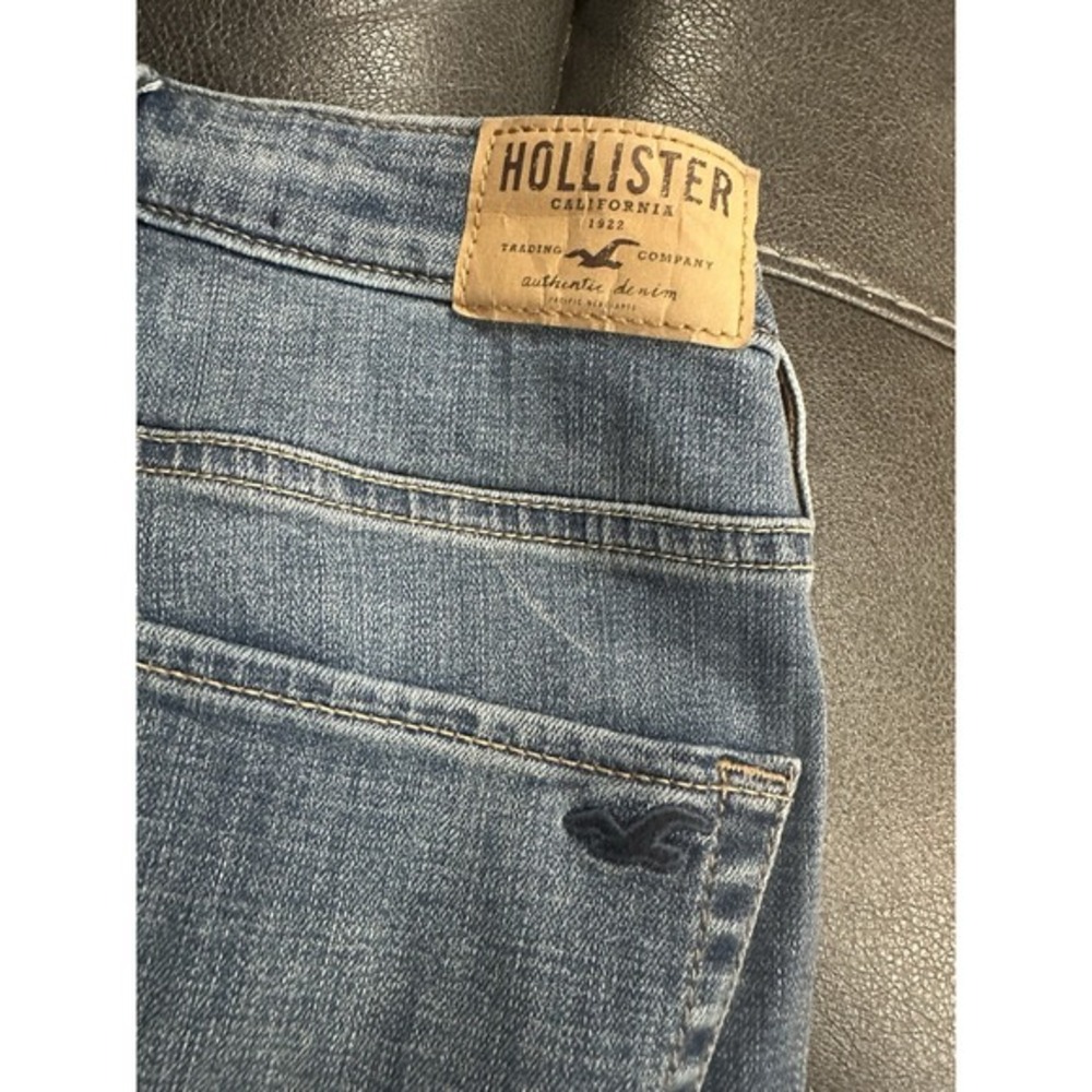 Hollister Collection Boyfriend high rise jeans size 1 w 25 blue ripped womens - Picture 4 of 4